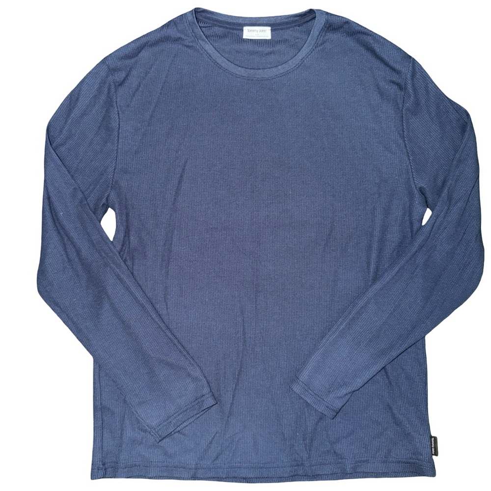 Tommy John Men's Blue Long Sleeve Shirt waffle‎ knit M